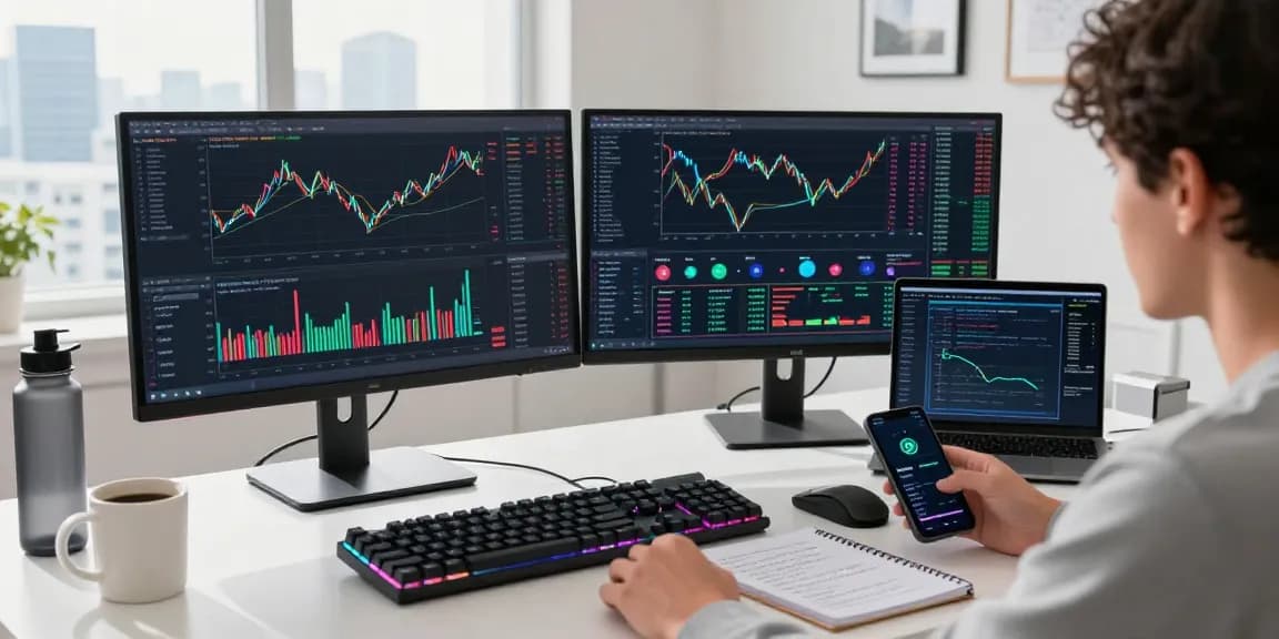 ben shapiro net worth 2025 cryptocurrency trading setup with charts and digital wallet in a modern professional environment