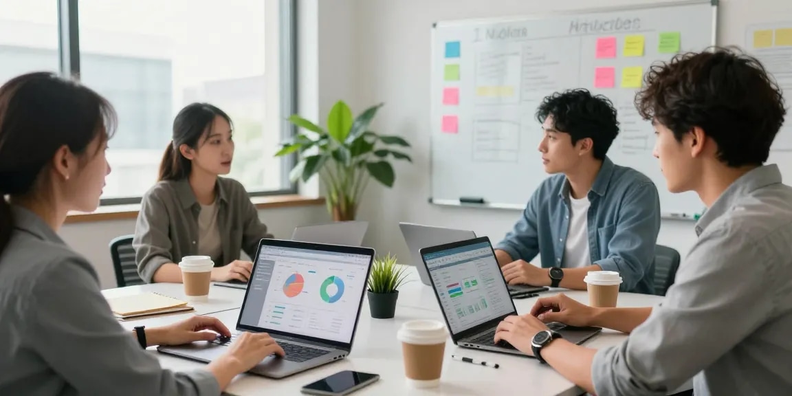 Get faster ranking strategies discussed in a vibrant marketing team meeting.