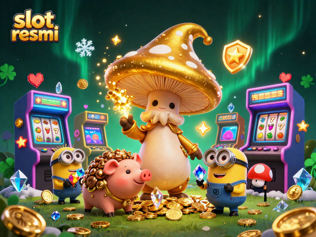 Play exciting slot resmi games with engaging slots and colorful arcade elements in a magical 3D scene.