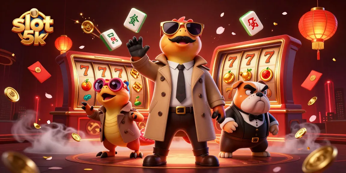 Experience thrilling gameplay at slot 5k with a dynamic casino illustration featuring vibrant, engaging elements.