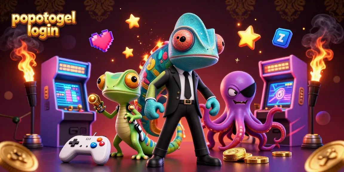 Experience the thrill of popotogel login with vibrant 3D casino characters and arcade elements!