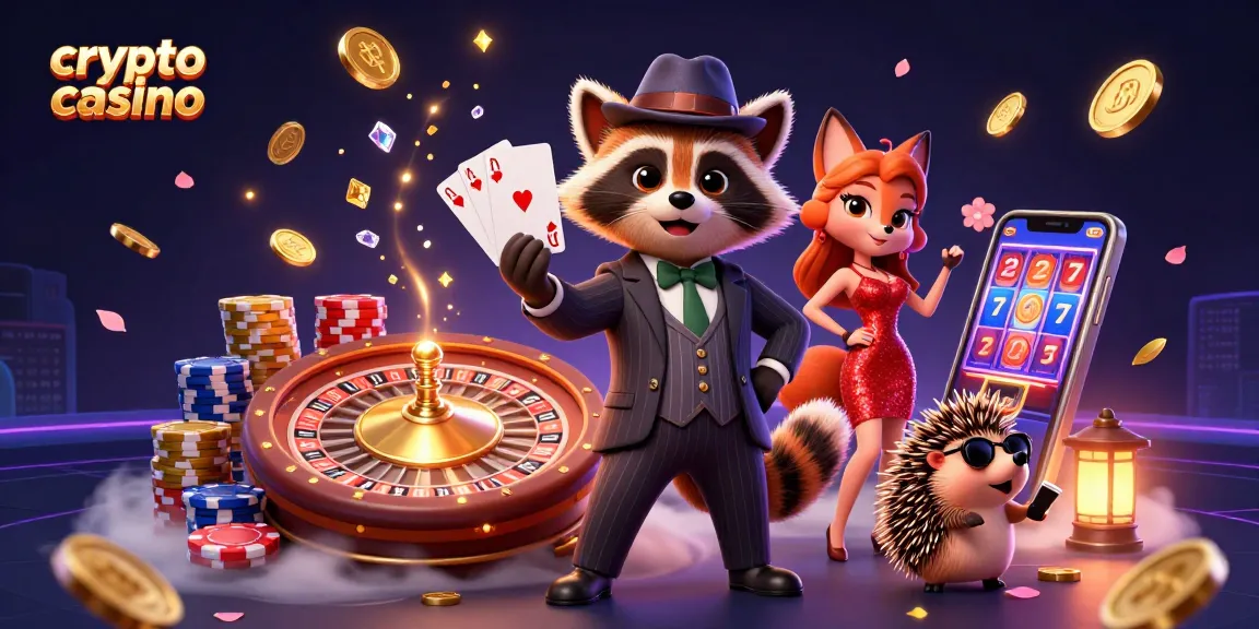 Jouez au crypto casino avec des personnages animés et des éléments de jeu éblouissants.