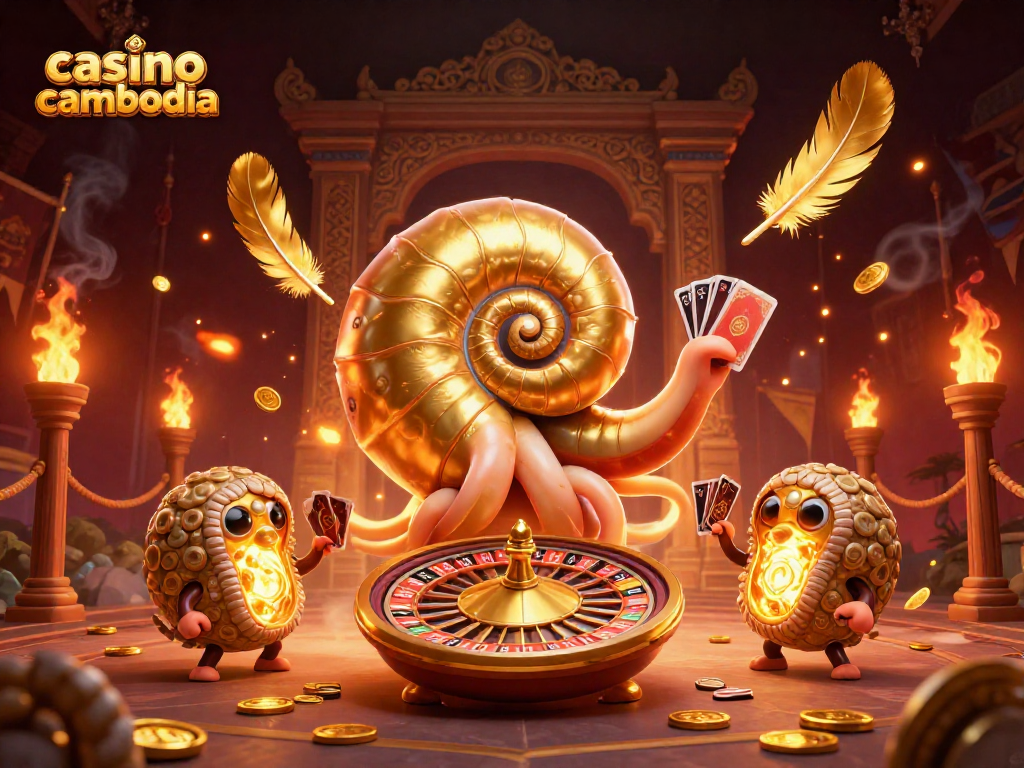 Play and win at casino cambodia with a vibrant 3D casino-themed illustration showcasing dynamic game elements.