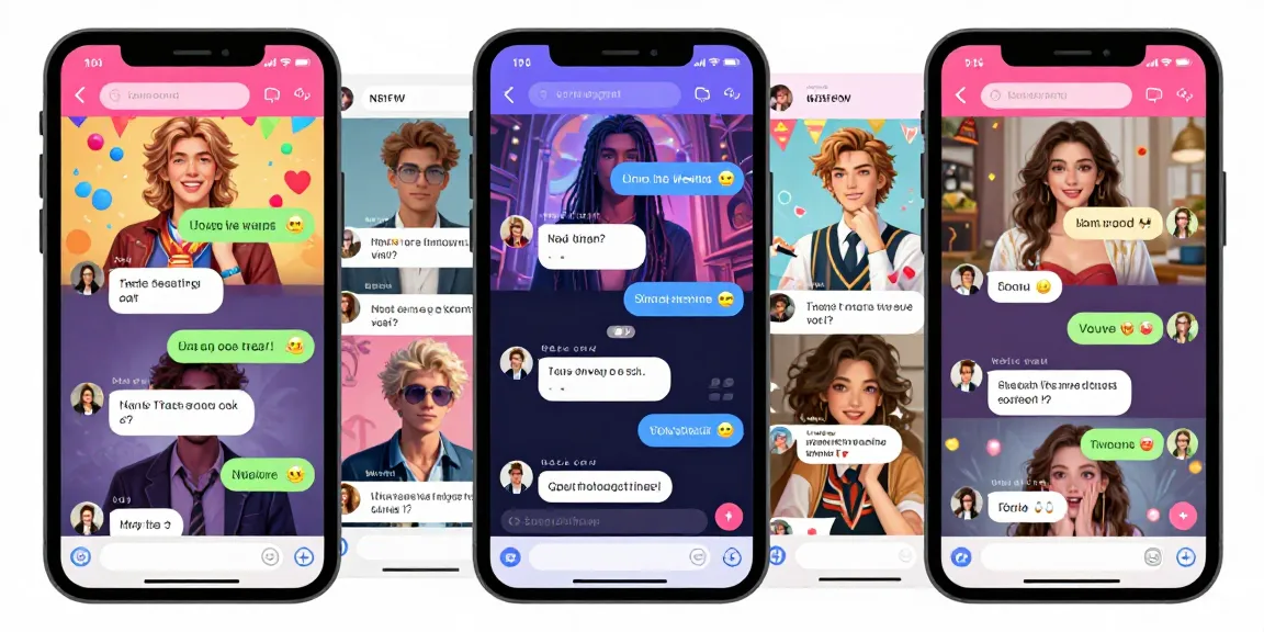 Engaging NSFW chat interface showcasing vibrant character interactions and playful conversations.