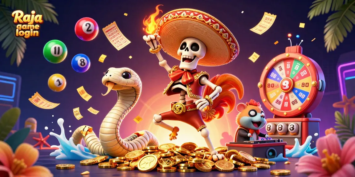 Engage with Raja game login offerings featuring vibrant characters, dynamic lottery elements, and casino games