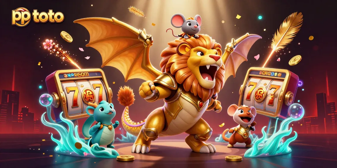 Mengakses pp toto dengan karakter berani dalam ilustrasi slot yang meriah dan mendebarkan.