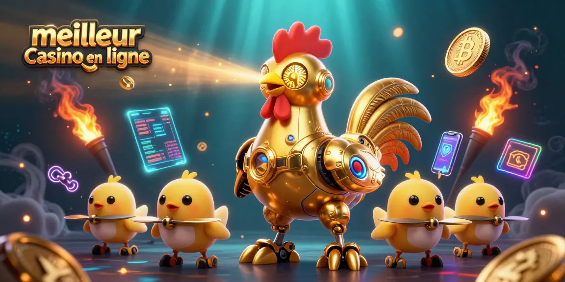 Découvrez le meilleur casino en ligne avec cette illustration dynamique de machines à sous et crypto-monnaies.