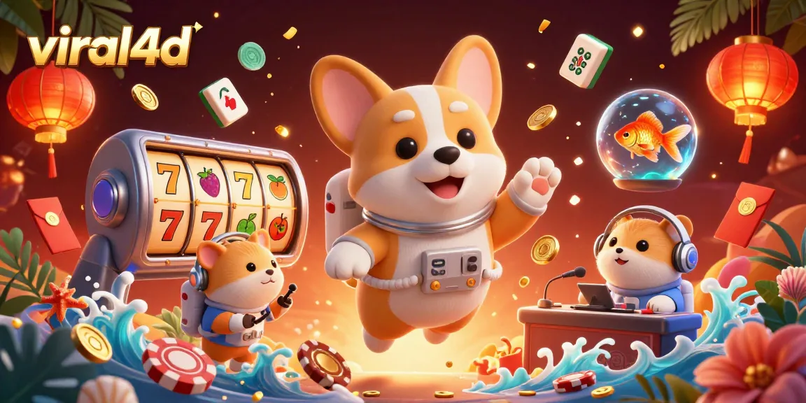 Menangkan hadiah di viral4d dengan slot reel berputar dan karakter kasino yang menghibur.