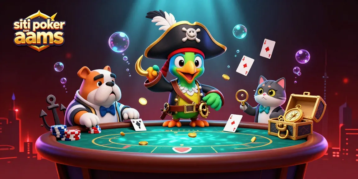 I migliori siti poker non AAMS mostrano un’avventura con un pirata e i suoi amici al tavolo da gioco.