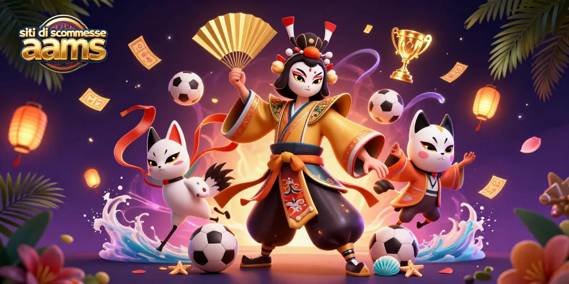 Illustrazione 3D di siti di scommesse non AAMS con personaggi e elementi dinamici che esprimono il gioco d'azzardo.