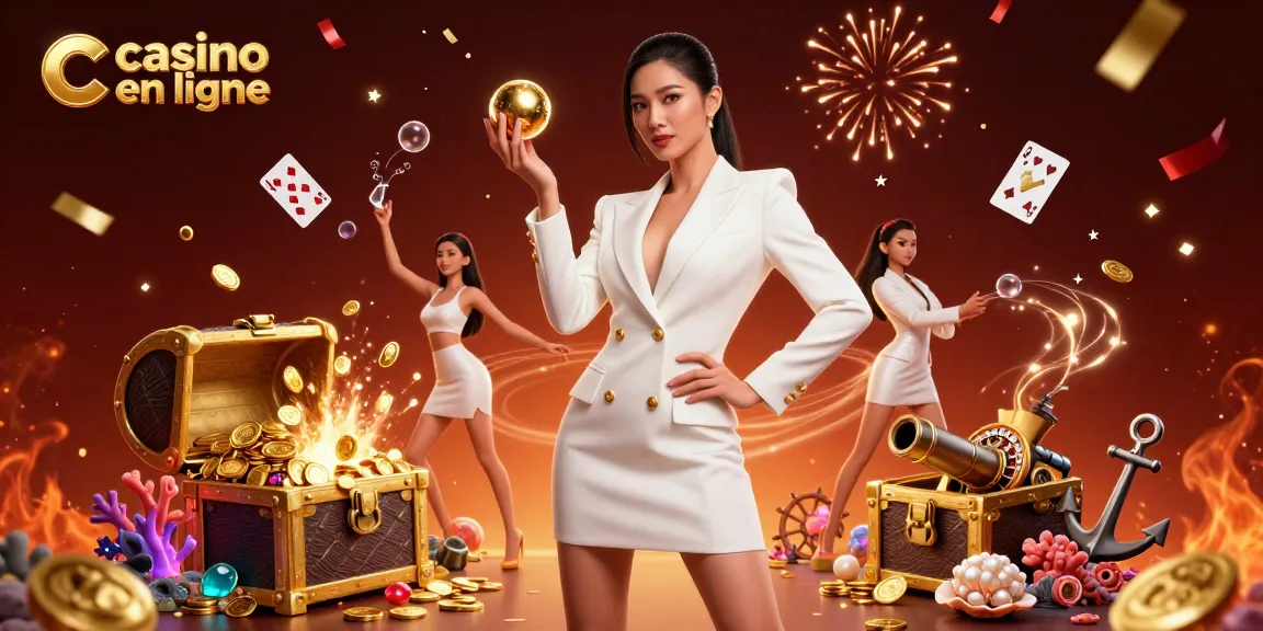 Découvrez le glamour du casino en ligne avec une illustration époustouflante mettant en valeur des éléments de luxe et d'excitation.