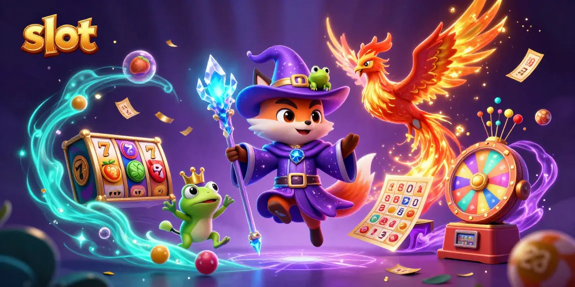 Experience exciting slot action with vibrant characters and dynamic elements in a magical casino scene.