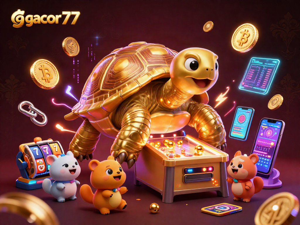 Gacor77 hadir dengan tokoh kura-kura emas dalam mesin pinball yang seru.