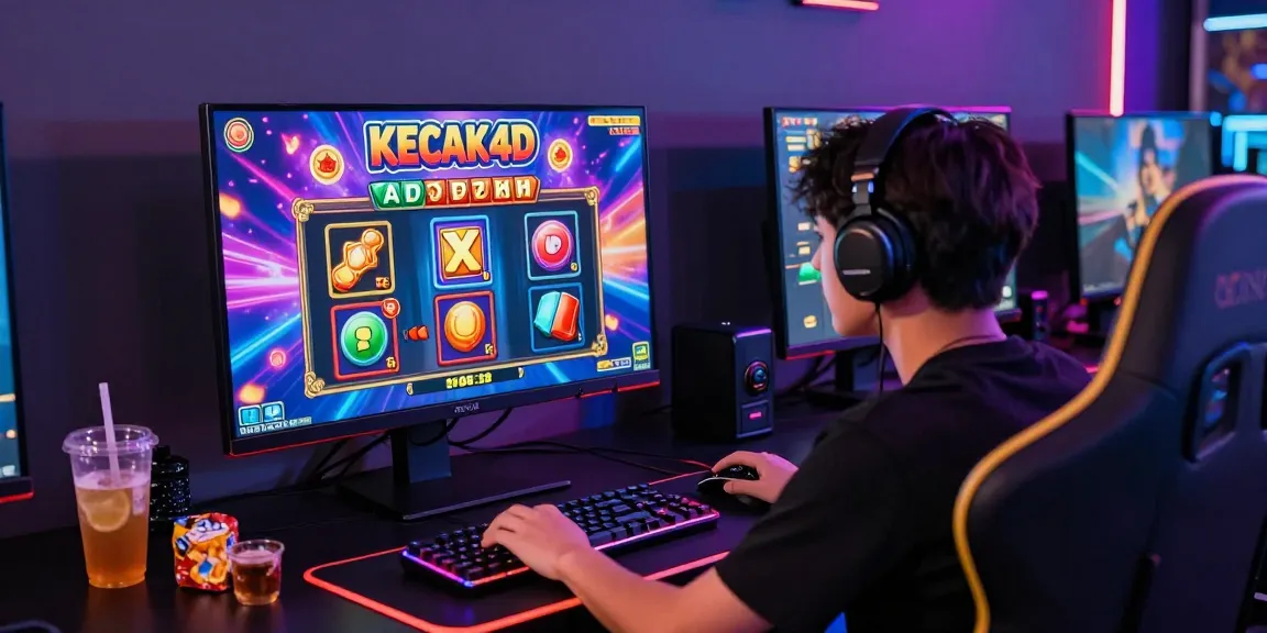 Engaging online gaming scene showcasing a player enjoying the KECAK4D 4D slot machine with vibrant graphics and immersive atmosphere.