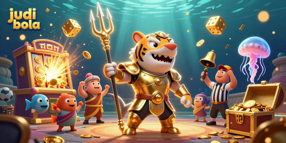 Bet on judi bola with expert strategies and thrilling odds in a vibrant underwater colosseum scene.