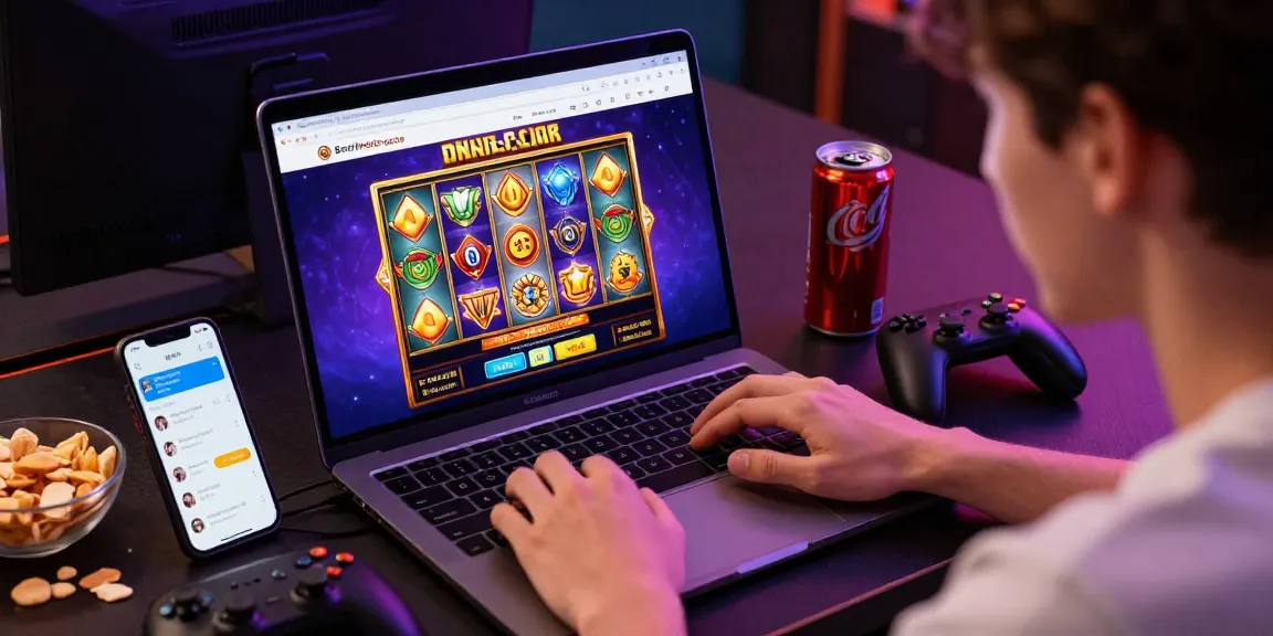 Benihtoto gacor online gaming interface with user excitement and vibrant gaming elements.