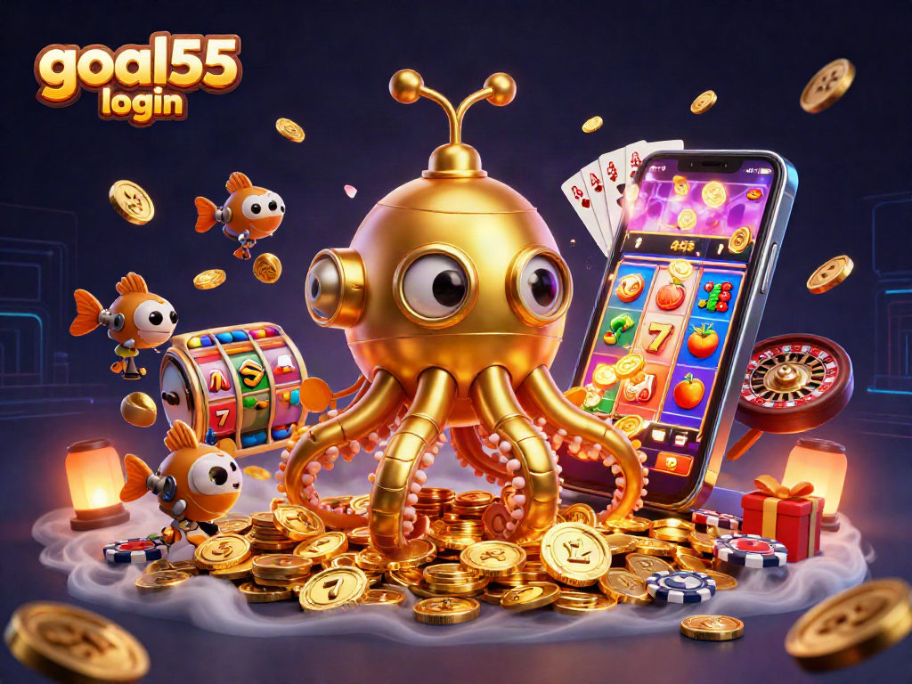 Jelajahi dunia slot dengan goal55 login di tengah suasana pecahan koin emas yang kaya!