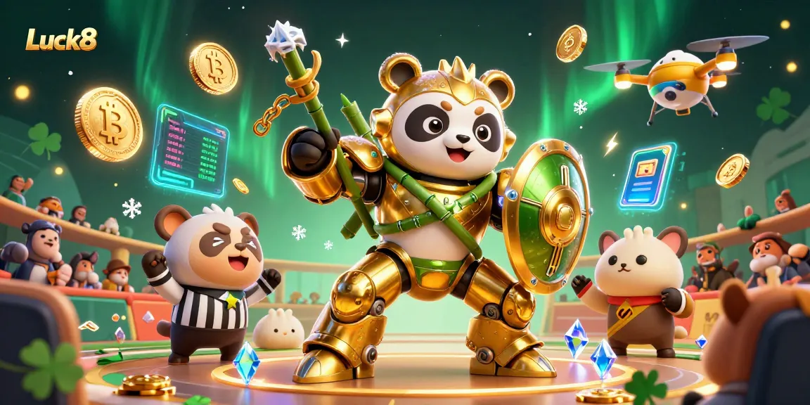 Experience thrilling wins with Luck8 in a vibrant casino-themed 3D illustration showcasing action and excitement.