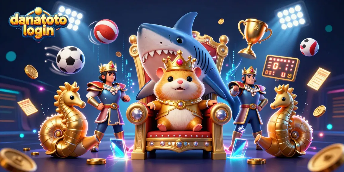 Engage with danatoto login while witnessing the golden hamster king commanding the casino realm.