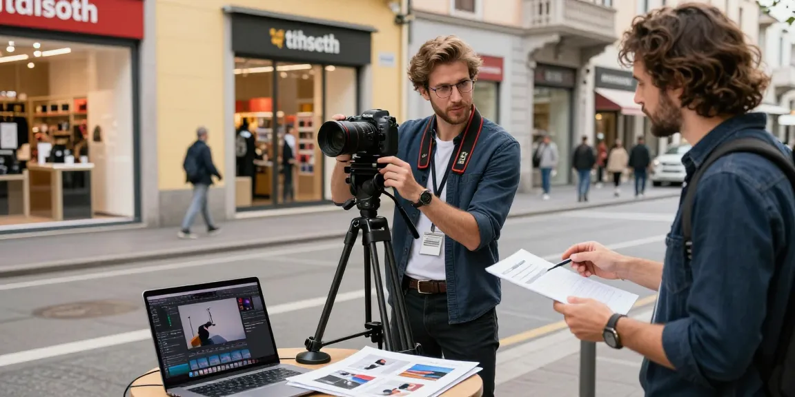 Fotografo Commerciale che cattura l'essenza di un'attività a Milano con attrezzatura professionale.