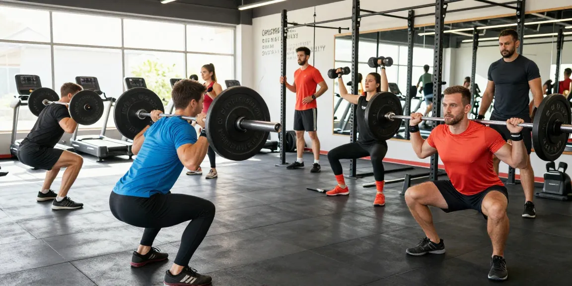 Driada Shop athletes training with high-performance gear in a vibrant gym