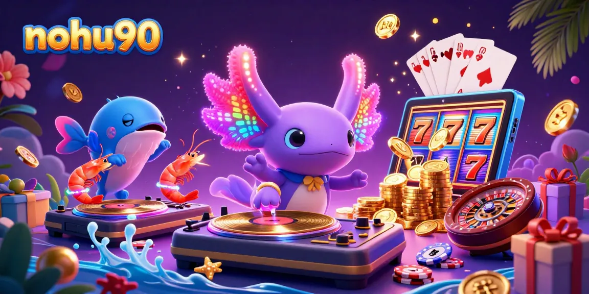 Experience thrilling fun with nohu90 in this vibrant undersea casino adventure scene.