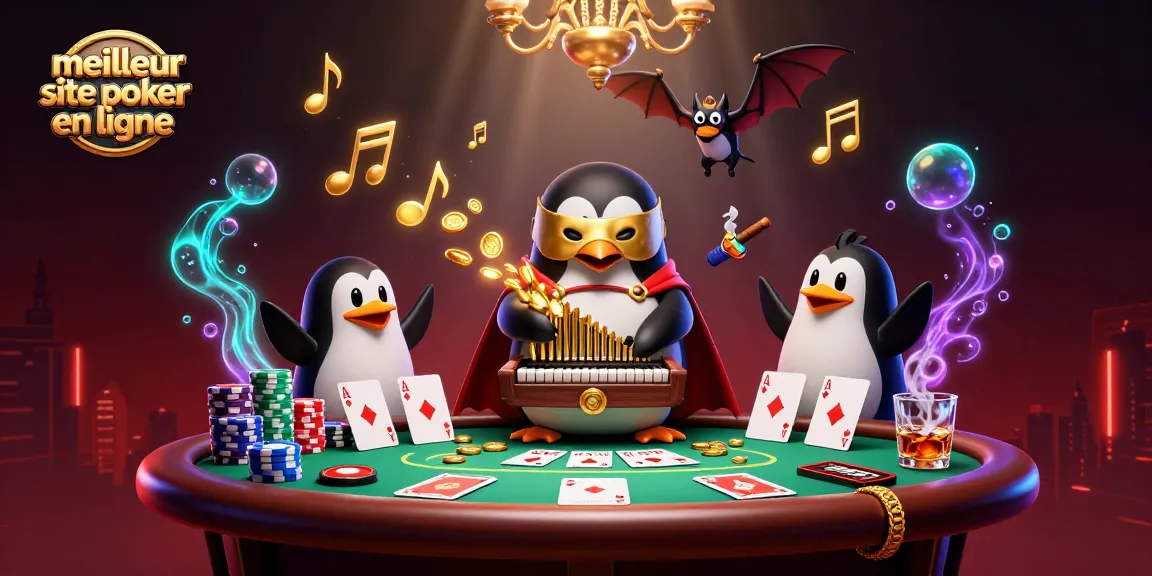Les joueurs découvrent le meilleur site de poker en ligne avec des pièces d'or et des cartes à jouer.