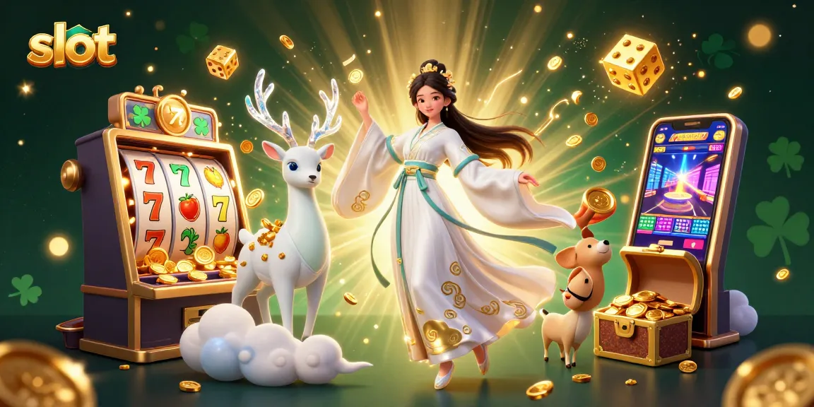 Spin alluring slot machines with a graceful Asian woman in a casino-inspired scene.
