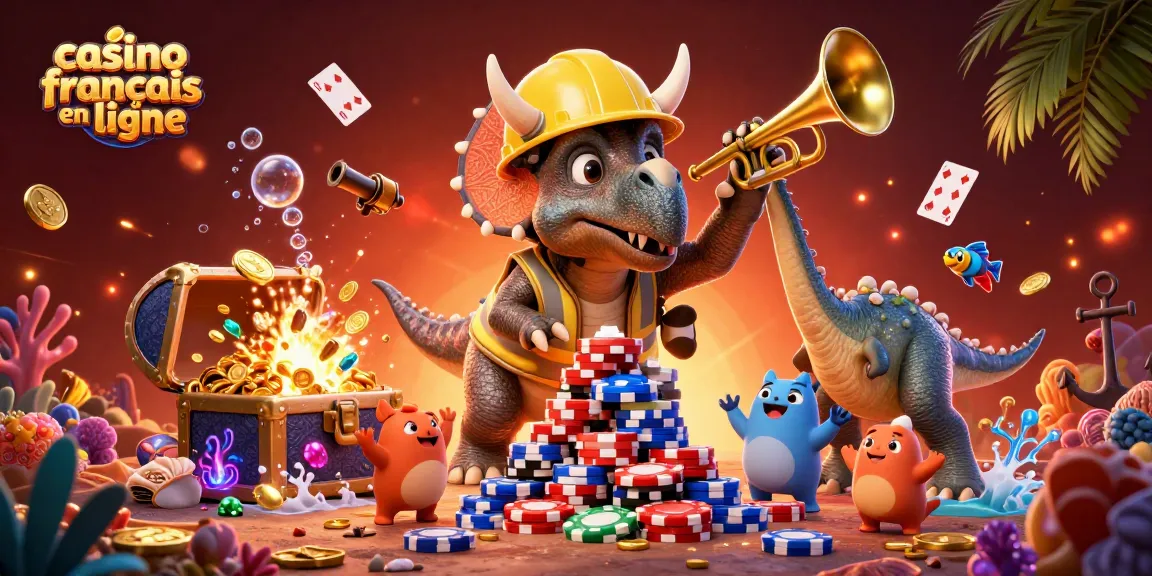 Découvrez le casino français en ligne avec une scène joyeuse et festive de personnages animés applaudissant.