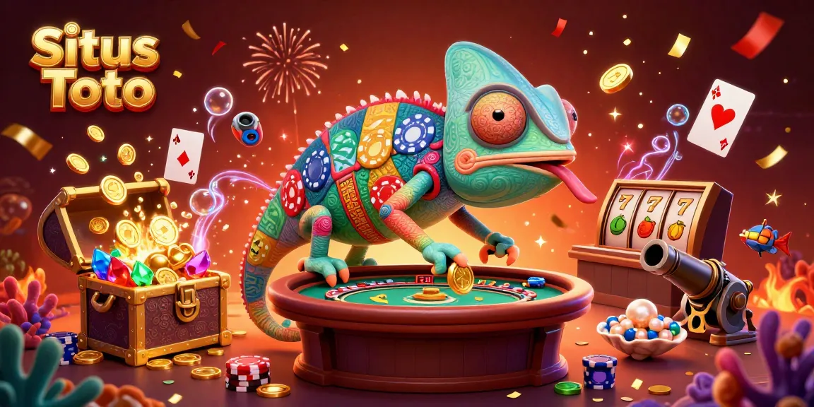 Engage in Situs Toto excitement with vibrant 3D casino owner character and thrilling slot elements bursting with energy.