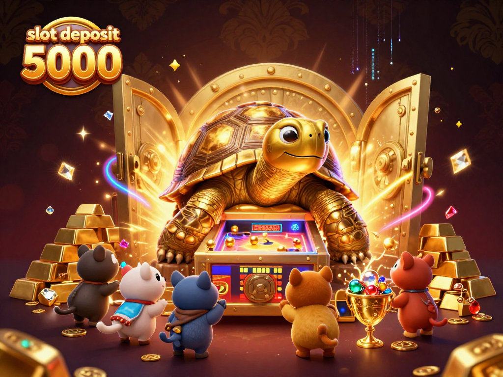 Spin the slot deposit 5000 with excitement as the golden tortoise reveals treasures and fun gameplay.