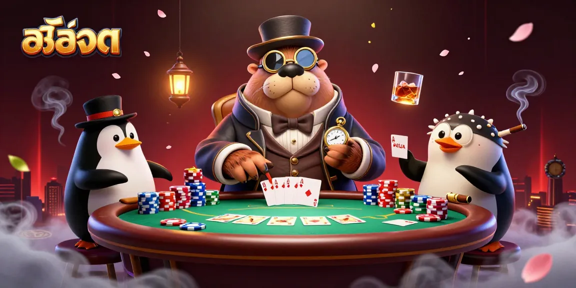 Play สล็อต with a jolly walrus, penguin dealer, and bluffing pufferfish at an underwater poker table