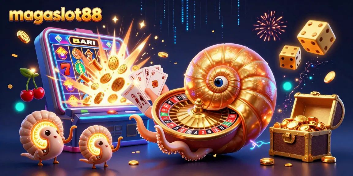 Engage with megaslot88 in a vibrant 3D casino world filled with jackpots and glowing characters.