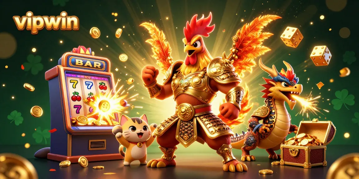 Experience the thrill of winning at vipwin with explosive jackpots and vibrant 3D casino characters.