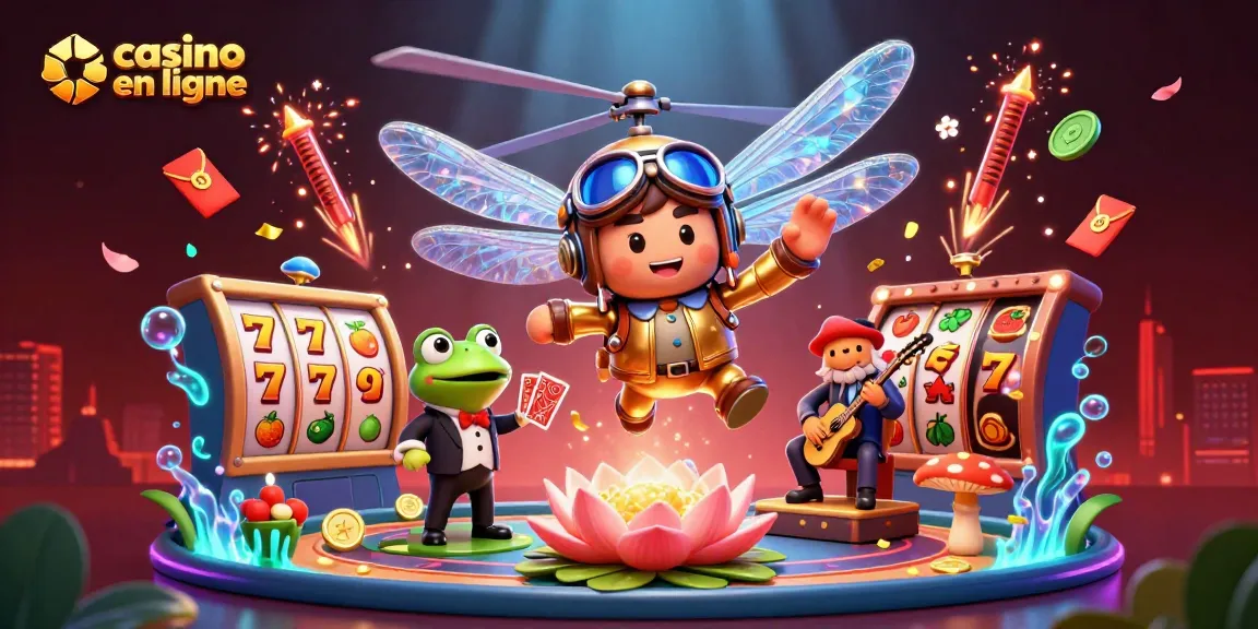 Jouez à des jeux de casino en ligne avec cette illustration dynamique des personnages fantastiques.