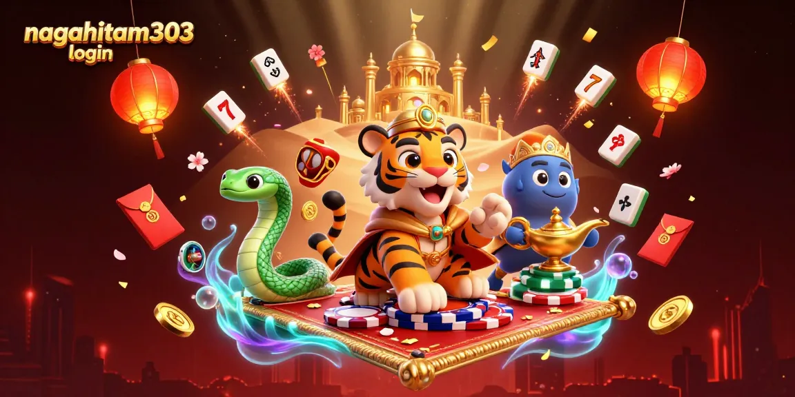 Menangkan pengalaman judi di nagahitam303 login dengan ilustrasi kasino yang kaya warna dan elemen menguntungkan.