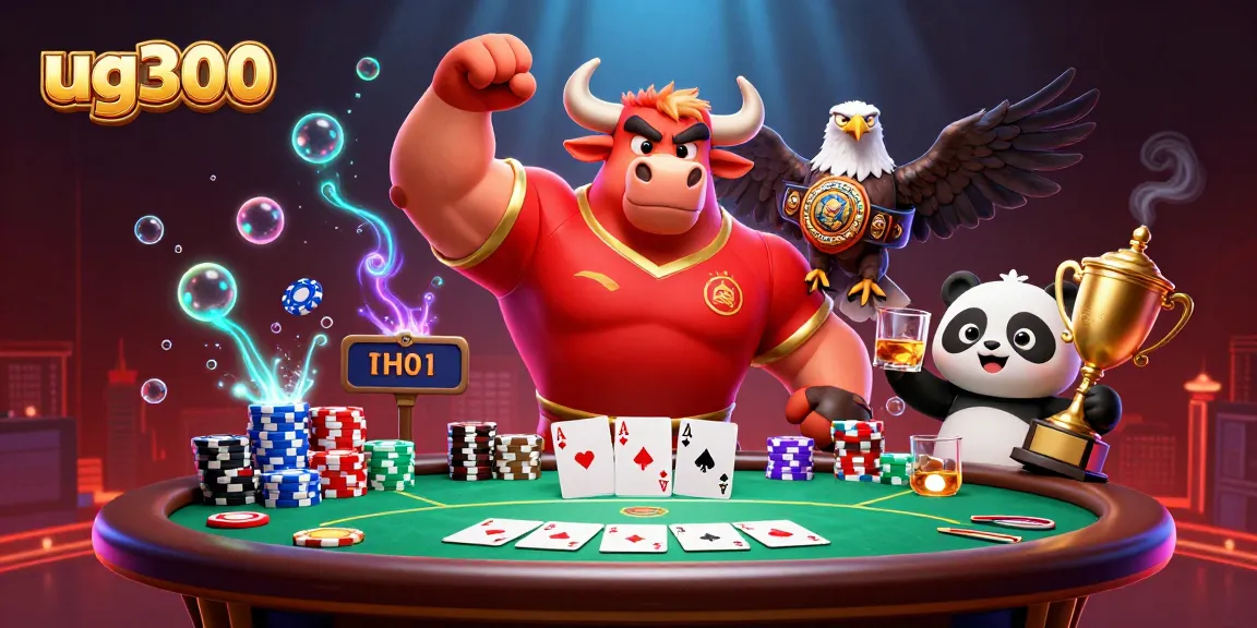 Menangkan permainan di ug300 dengan dadu, poker, dan chip warna-warni di kasino!