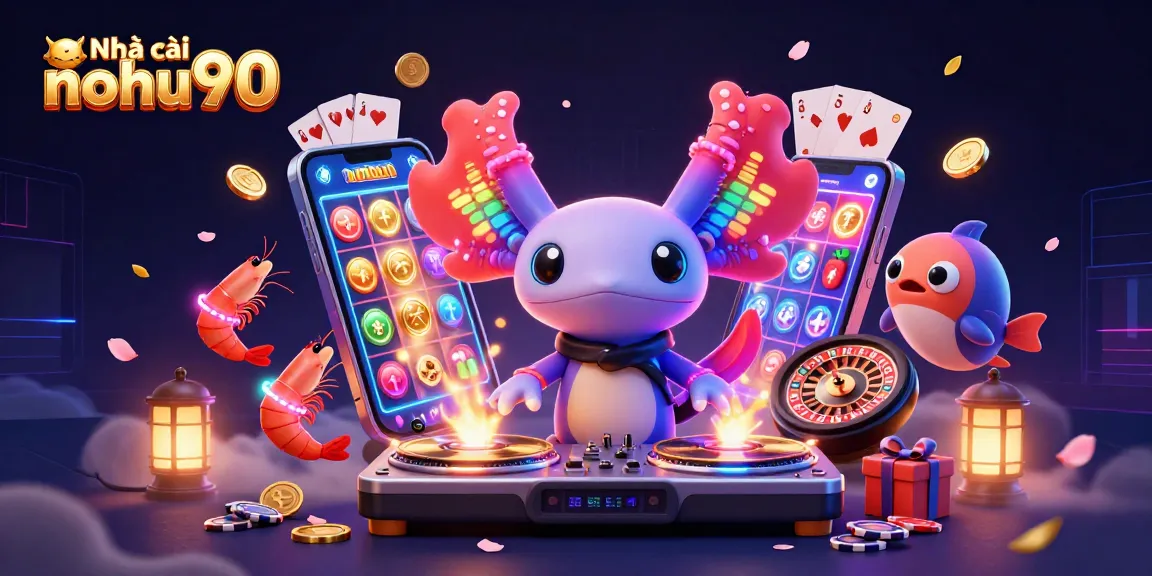 Engage with exciting slot games at Nhà cái nohu90 featuring vibrant characters and dynamic casino elements.