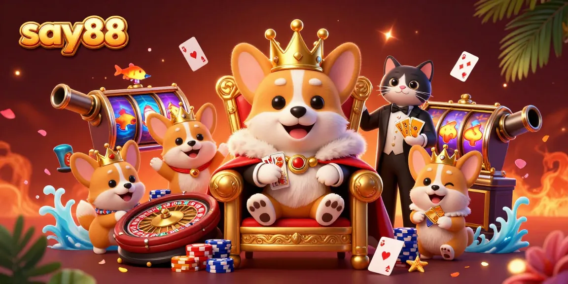 Engage in thrilling casino games at say88, featuring vibrant characters and dynamic gaming elements.