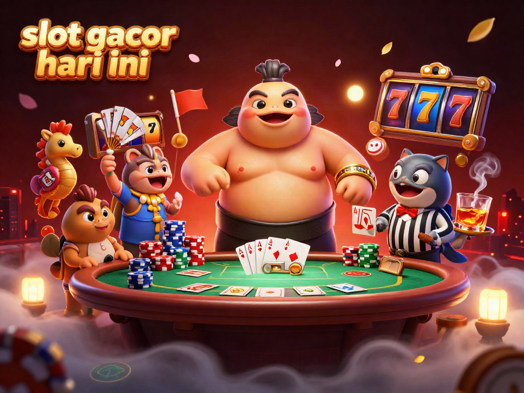 Menang besar dengan slot gacor hari ini, fugu raksasa dan wasit ikan lele dalam arena permainan.