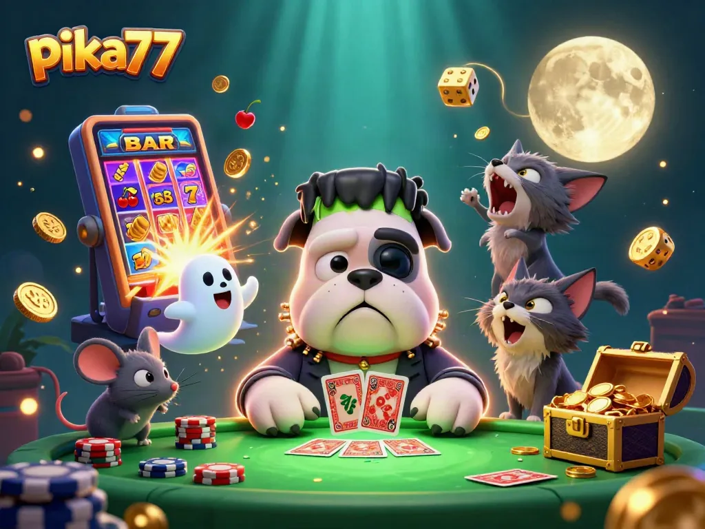 Experience thrilling wins at pika77 with exciting slot machines and haunted characters.