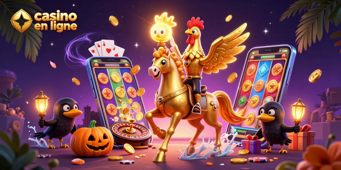 Découvrez un univers de jeux avec casino en ligne, un rooster doré, et des jeux palpitants.