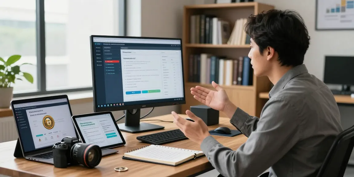 Expert consultant aims to recover lost crypto with analytics and client guidance in a tech-savvy office.