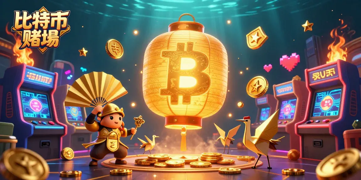 在比特幣賭場中，享受互動的遊戲體驗與金色元素交織的場景。