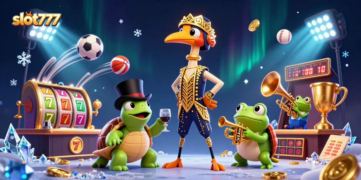 Experience thrilling slot777 action with vibrant characters and elements in a dynamic casino scene