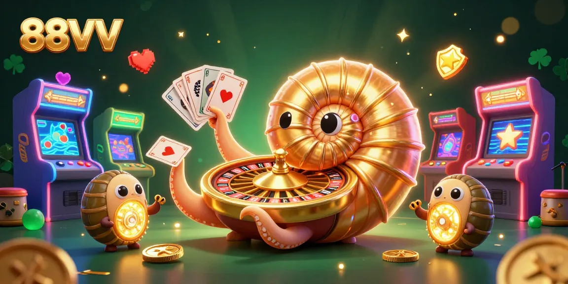 Bet big and spin the roulette with 88VV's golden nautilus and luminous ammonites.
