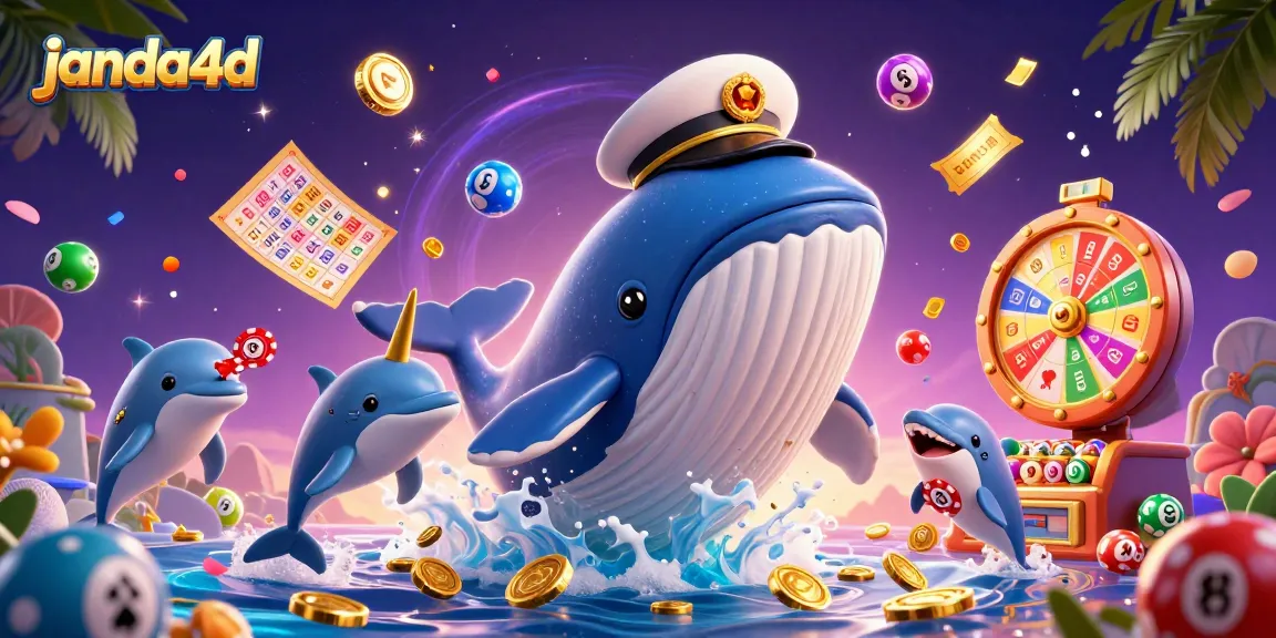Janda4d menghadirkan wahana permainan dengan ikan paus berwarna-warni dan tiket emas prestisius.