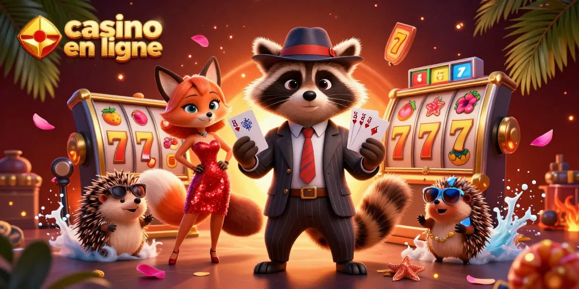 Gagnez gros au casino en ligne avec notre illustration 3D captivante mettant en scène des personnages charmants.